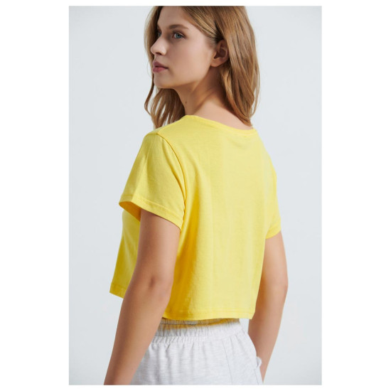 Bodytalk Γυναικεία κοντομάνικη μπλούζα Cropped